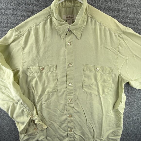 Ermenegildo Zegna All Tencel Italy Large Green Pocket Italian Shirt Long Sleeve - Picture 2 of 16